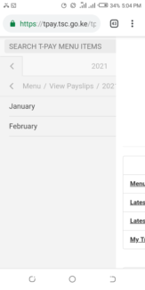 The new TSC payslip login window at https://tpay.tsc.go.ke/
