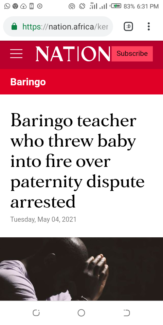 Baringo teacher throws baby into fire over paternity dispute; Latest TSC Teachers News