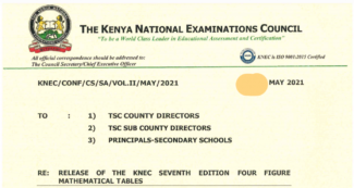 Newly Released Knec 7th Edition  Mathematical Tables for KCSE Candidates
