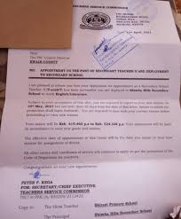 TSC List of Deployed Tutors 2021-2022; TSC Deployment 2021-2022 Full Lists per County, Letters, New Salaries and Reporting Dates 2021/2022 