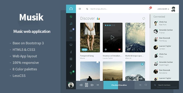 Musik – Music Web Application Template