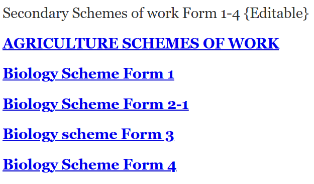 Schemes of Work free downloads