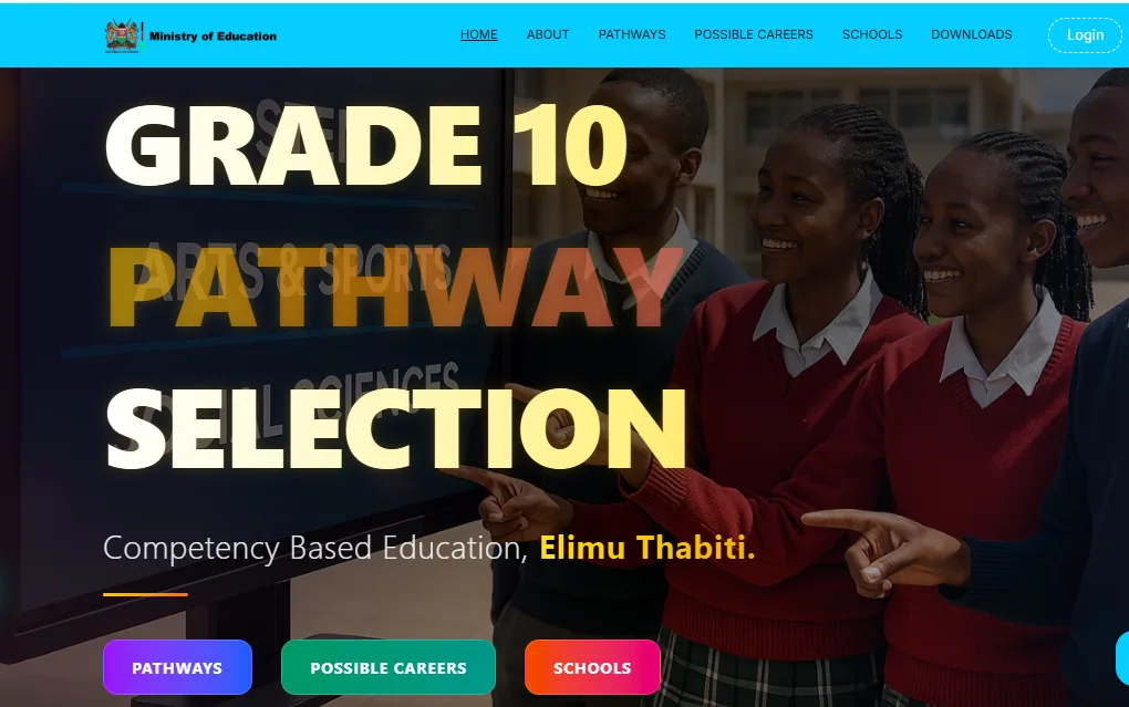 Grade 10 Pathway Selection Portal Login Link