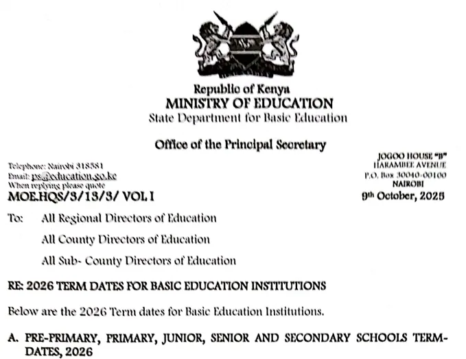 2026 School Calendar