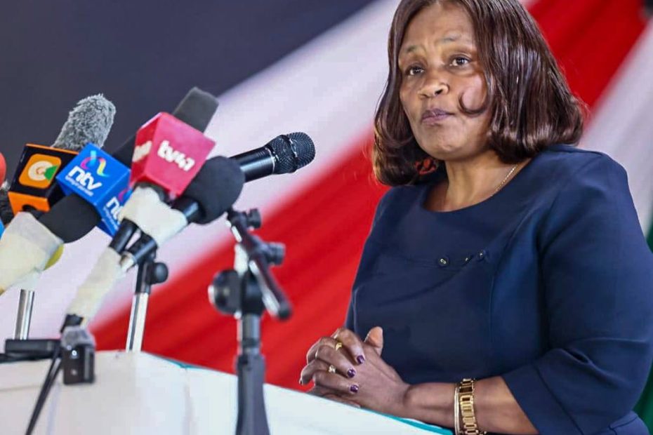 Acting TSC CEO Evelyn Mitei..