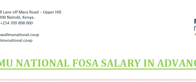 Mwalimu National Sacco FOSA Salary Advance Application Form {Free Download}