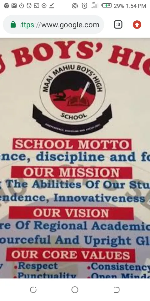A Fully detailed guide to Maai Mahiu Boys High School with special focus on the school's Admissions, KCSE results, performance, and ranking
