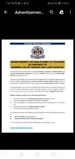 TSC ADVERTISES 500 JUNE/JULY 2020 CONTRACT TEACHING POSITIONS; LATEST TSC NEWS