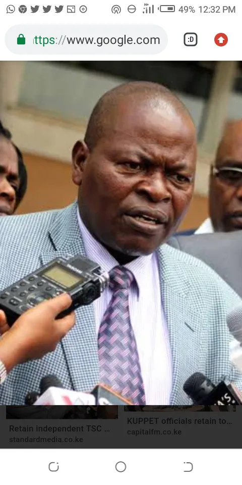 Kuppet Secretary General Akello Misori.