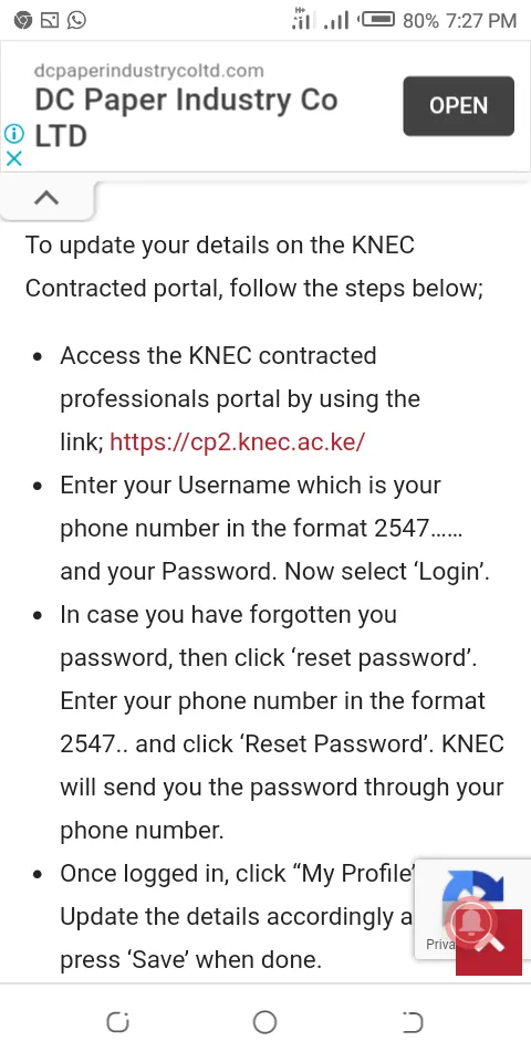 KNEC directs Examiners, Supervisors, Centre Managers and Invigilators to update their details via the official KNEC Portal Immediately