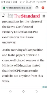 2021 KCPE Results Analysis now in Final Stages expect Results any time this week; Here is the SMS Number for this year's Knec KCPE Results