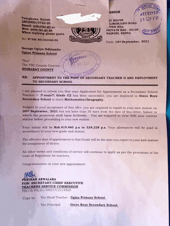 TSC Deployment Requirements Retained in spite of CBC; A big blow to All Primary Teachers With Degrees And Masters as TSC Reaffirms Minimun Entry Grades for Deployment of P1 Teachers to Secondary Schools
