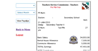 TSC Tpay: Payslip Of A Newly Employed TSC Secondary School Teacher 2022
